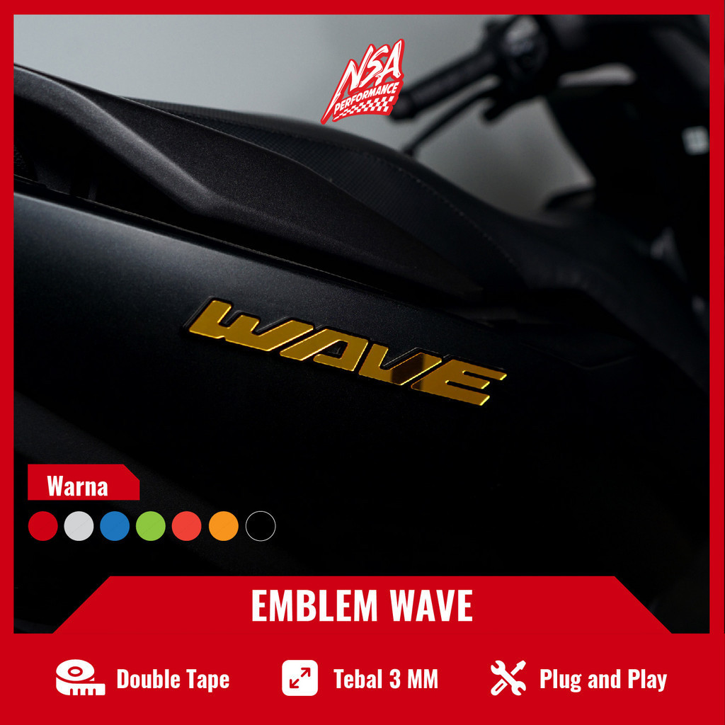 NSA 2PCS EMBLEM WAVE LAMBANG GELOMBANG HONDA - foto 5