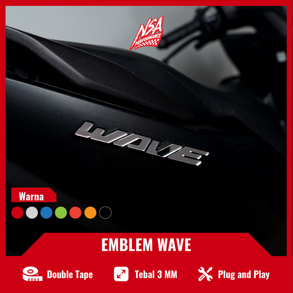 NSA 2PCS EMBLEM WAVE LAMBANG GELOMBANG HONDA - foto 6