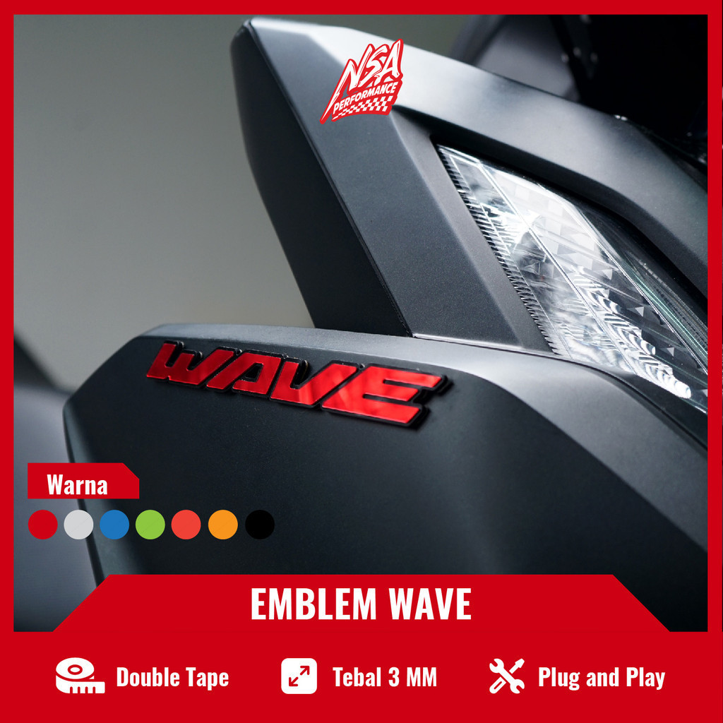 NSA 2PCS EMBLEM WAVE LAMBANG GELOMBANG HONDA - foto 7