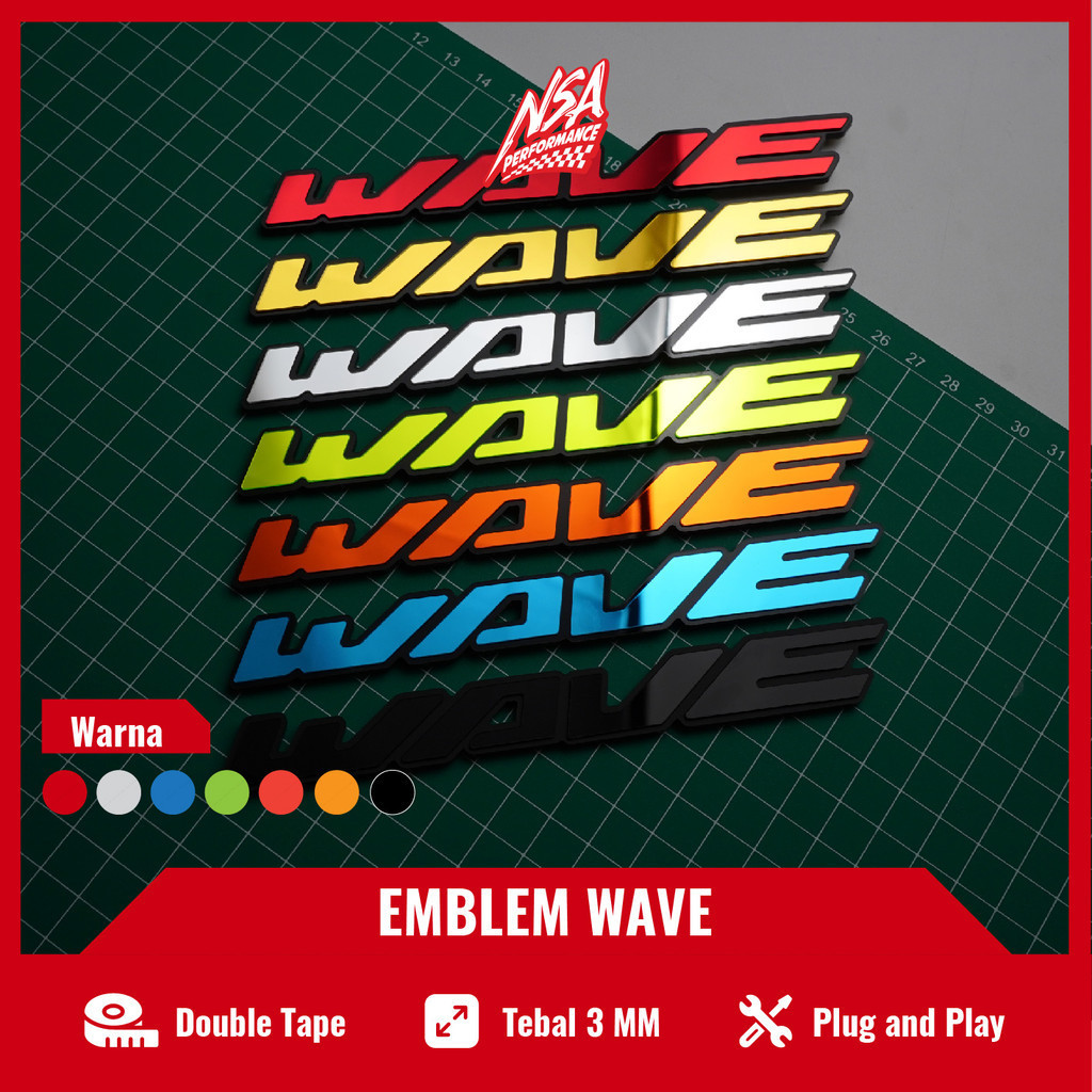 NSA 2PCS EMBLEM WAVE LAMBANG GELOMBANG HONDA - foto 8