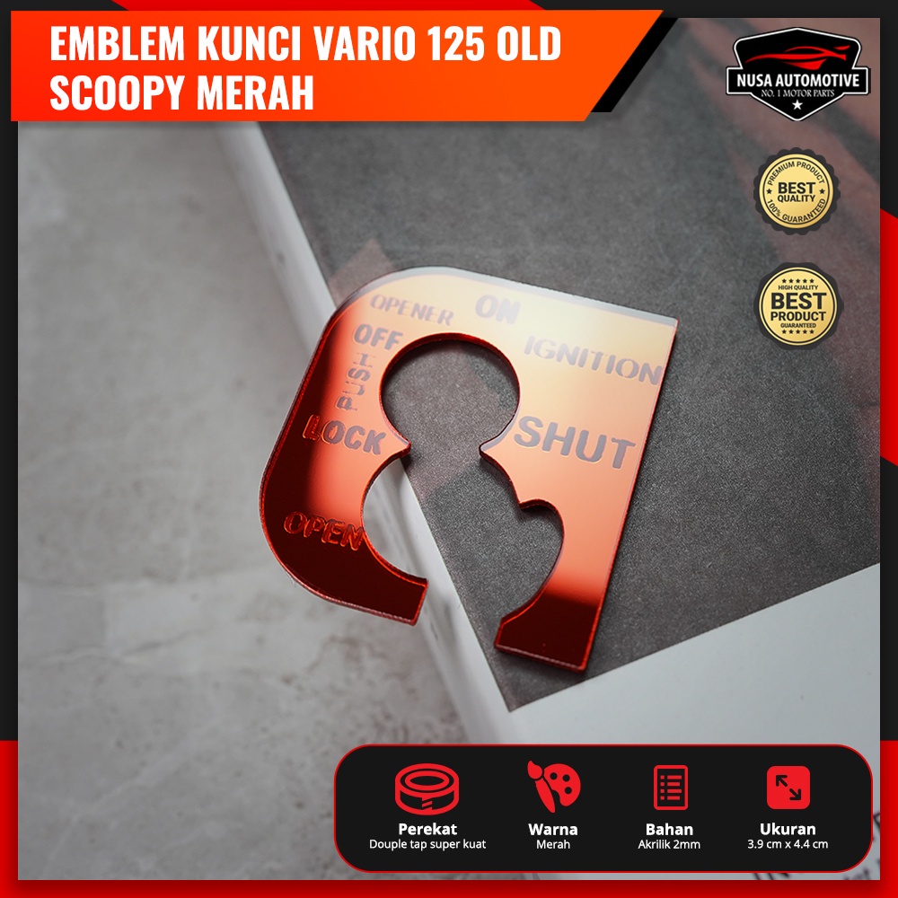 NSA EMBLEM COVER KUNCI KONTAK GOLD & SILVER Vario 125 Old Scoopy Fi 2012-2014 - foto 8