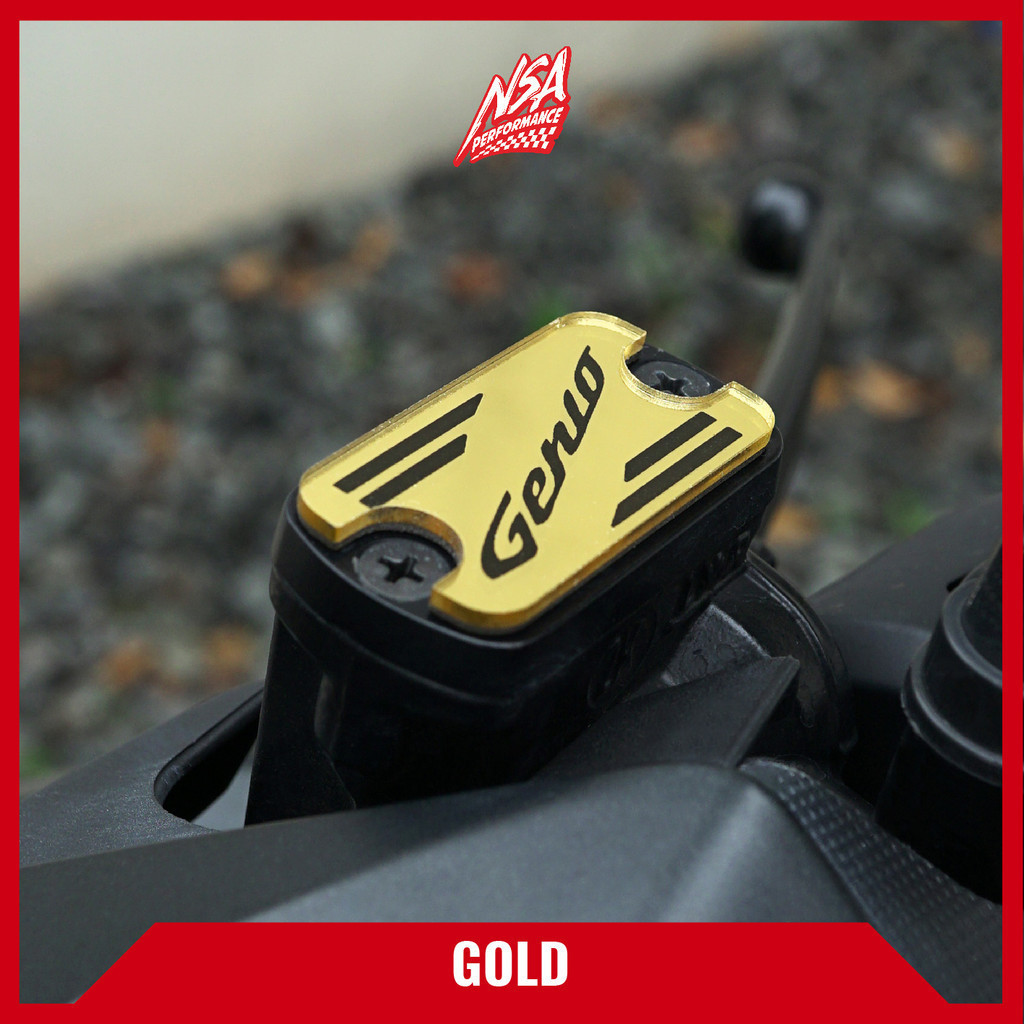 NSA EMBLEM BRAKE REM AKRILIK GOLD & SILVER MOTOR GENIO - foto 6