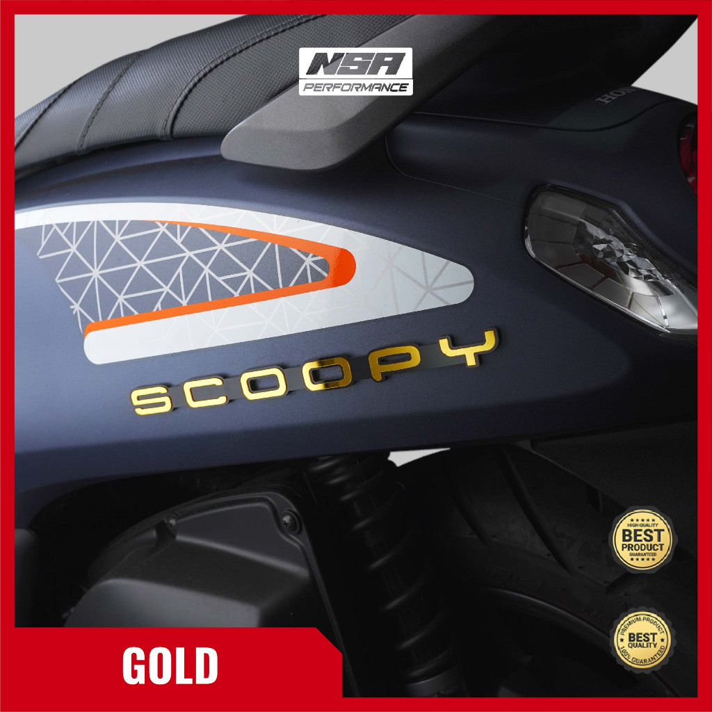 NSA Emblem SCOOPY 2PCS untuk kiri dan kanan Logo Scoopy - foto 6