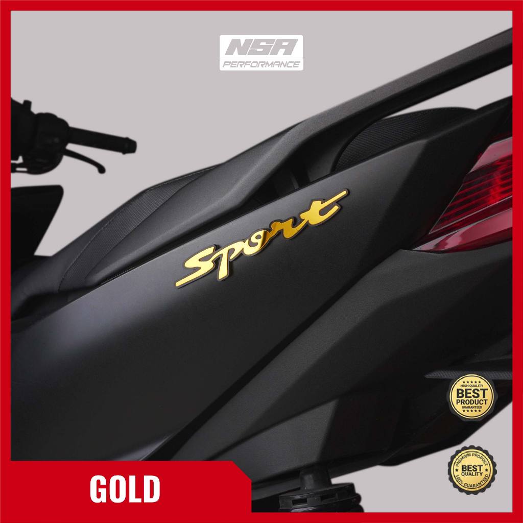 NSA Emblem Motor Tulisan Sport STIKER TIMBUL 3D - foto 5