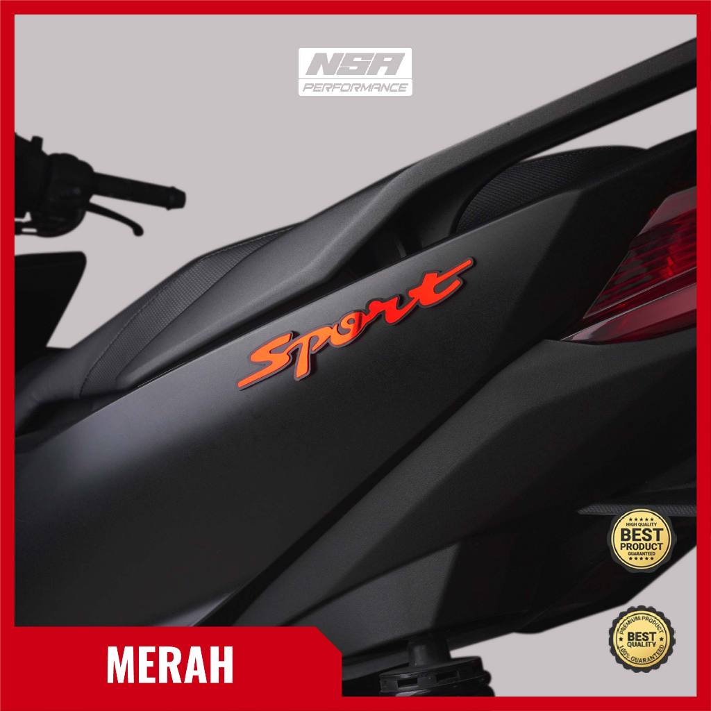 NSA Emblem Motor Tulisan Sport STIKER TIMBUL 3D - foto 7