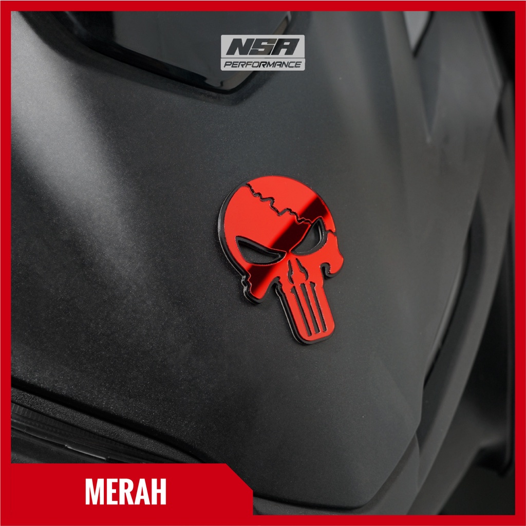 NSA Emblem Motor Skull Punisher Sticker timbul 3D - foto 5