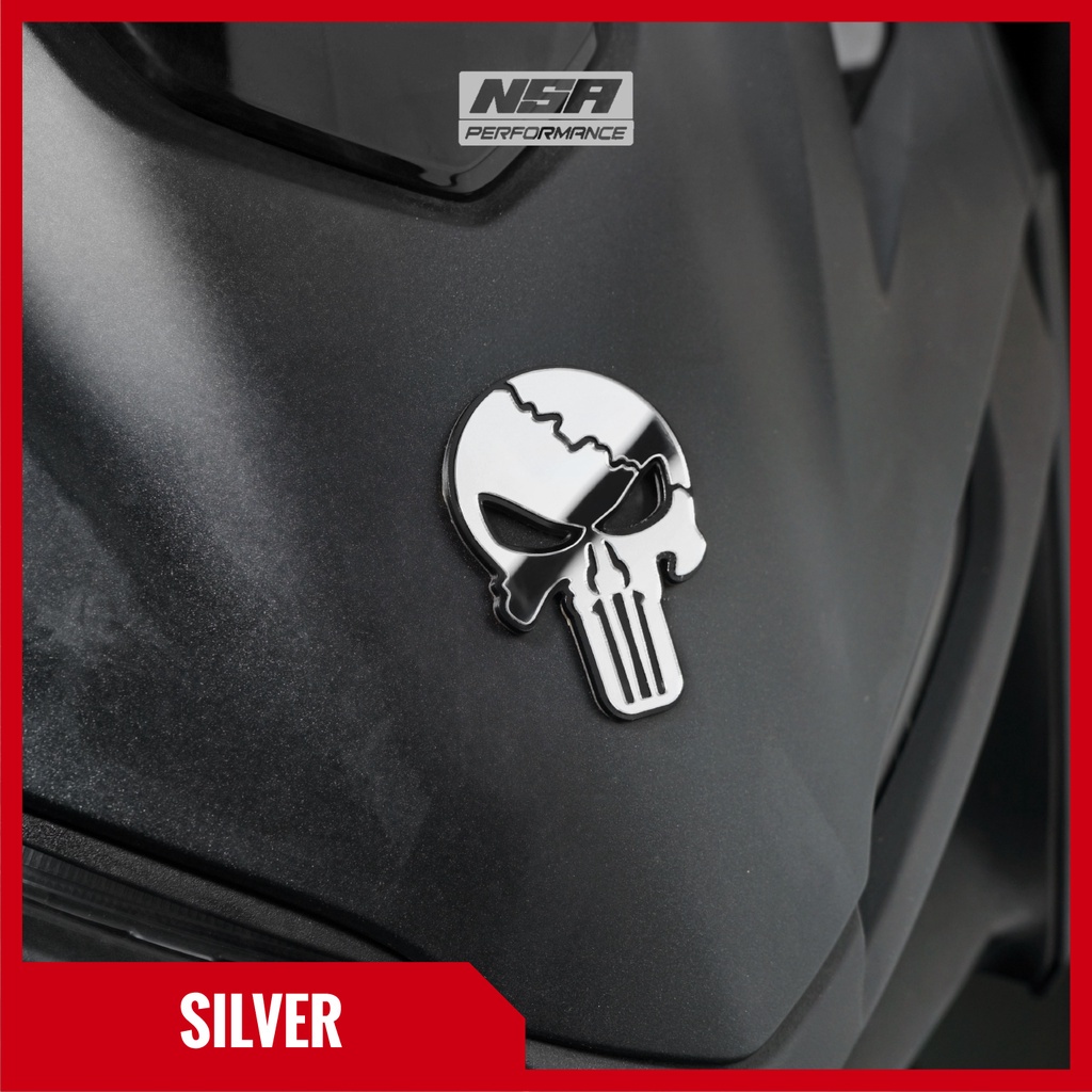 NSA Emblem Motor Skull Punisher Sticker timbul 3D - foto 6