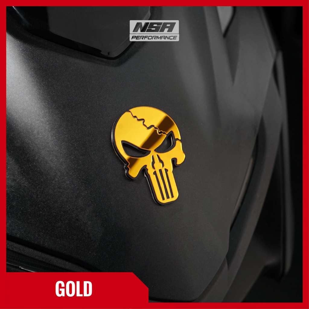 NSA Emblem Motor Skull Punisher Sticker timbul 3D - foto 7