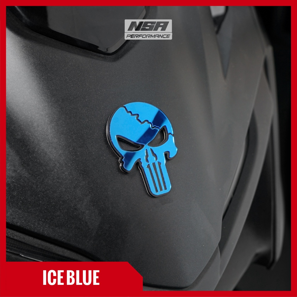 NSA Emblem Motor Skull Punisher Sticker timbul 3D - foto 8