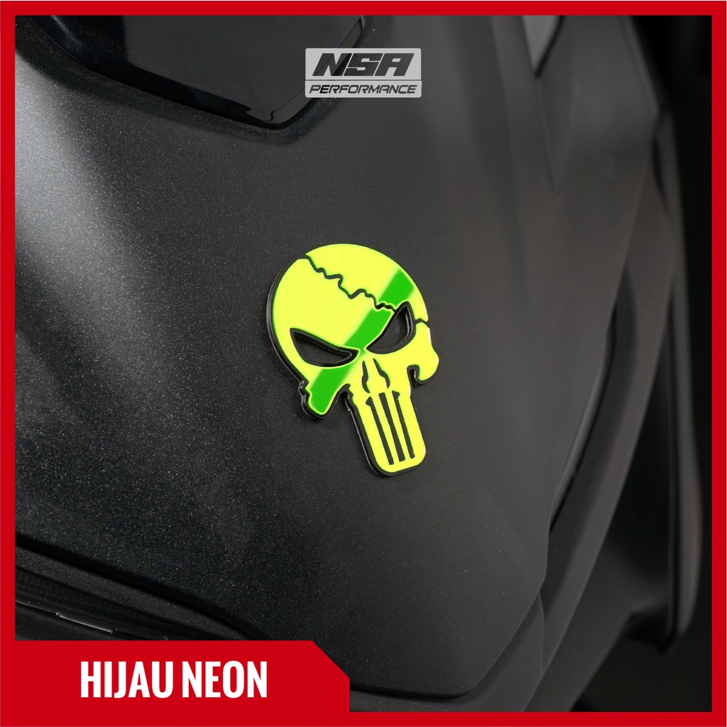 NSA Emblem Motor Skull Punisher Sticker timbul 3D - foto 9