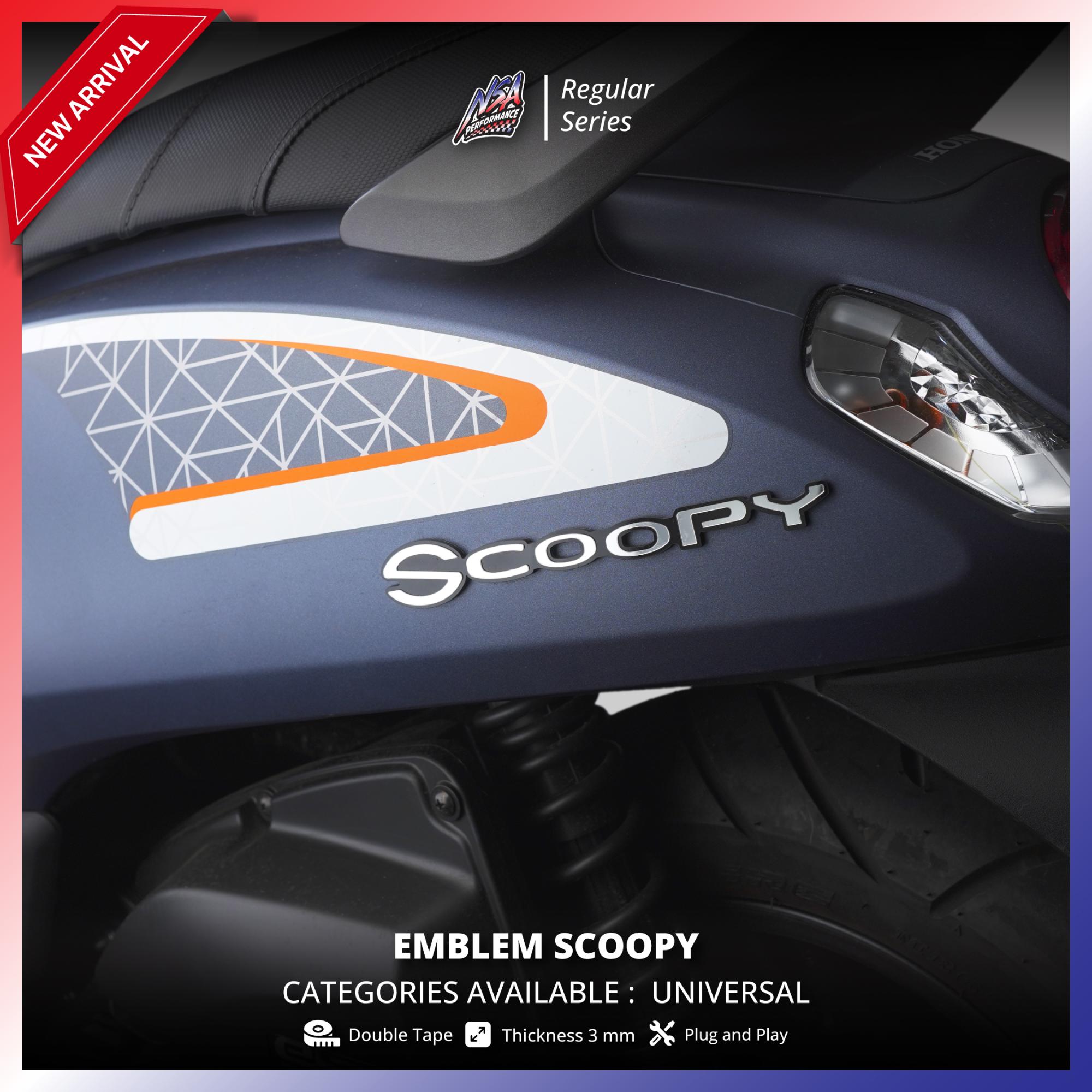 NSA EMBLEM SCOOPY 3D TIMBUL LOGO SCOOPY DONAT - foto 8